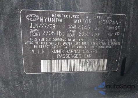 2010 Hyundai Elantra Touring Se из США, поврежденный, VIN KMHDC8AE3AU053573